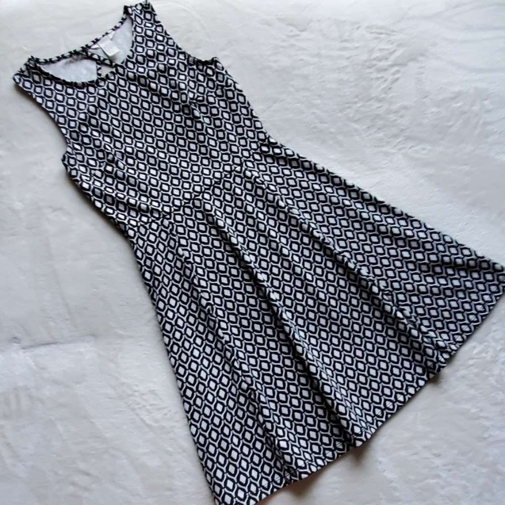 H&M black and white dress